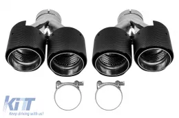 image-67-Akrapovic type exhaust tips set with carbon cover, left and right