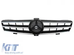 image-6-Chrome/black grille suitable for Mercedes CLS C219 2004-2008
