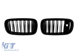 image-30-DOUBLE RIBBED GRILLES BLACK PAINT SUITABLE FOR BMW X5 F15, X6 F16 2013-2018 WITH NIGHT VISION OPENING