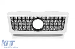 image-10-Chrome/white GT style grille suitable for Mercedes G-Class W463 1990-2018