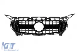 image-23-Black lacquer GT type grille suitable for Mercedes A Design GT 2 doors C190 2014-2016