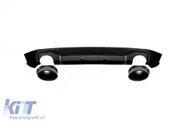 image-1-RS Style Diffuser with black exhaust tips suitable for Audi Q5 2018-2020 S-line rear bumper