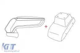 image-20-Rati Armrest model Armster S with black eco leather suitable for Dacia Duster after 2018