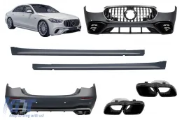 image-23-A Design package type S63 suitable for Mercedes S-Class W223 long wheelbase after 2020 with smoked chrome elements