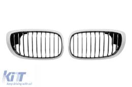 image-37-Chrome/black kidney grilles suitable for BMW 3 Series E46 coupe, convertible 2003-2006