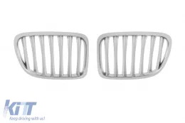 image-46-Chrome/Gray Kidney Grilles suitable for BMW X1 E84 2009-2015