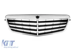 image-2-Chrome/black grille suitable for Mercedes E-Class W212 2009-2013
