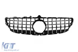 image-5-Chrome/black GT type grille suitable for Mercedes CLS C218 2015-2018 with camera opening