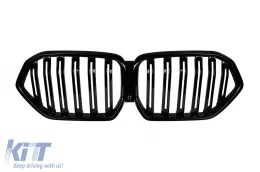 image-15-Double slat kidneys in black lacquer suitable for BMW X6 G06 after 2020