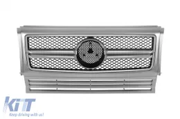 image-0-CHROME/GREY GRILLE TYPE A Design suitable for MERCEDES G CLASS W463 1990-2018
