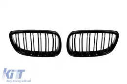 image-31-Double slat kidney grilles in black lacquer suitable for BMW 3 Series E92 Coupe, E93 Cabriolet 2007-2009