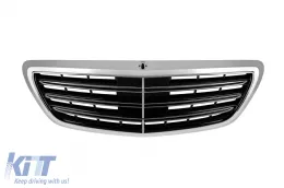 image-6-Chrome/black A Design grille suitable for Mercedes S-Class W222 2013-2020 for the model with Distronic, without Night Vision