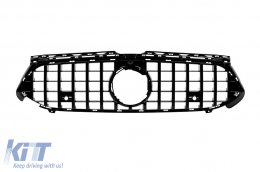 image-69-Black lacquer GT type grille suitable for Mercedes A-Class W177 after 2023 with opening for camera