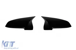 image-5-Black lacquer caps type M suitable for standard mirrors on BMW Series 5 F10, F11, Series 6 F06, F12, F13, Series 7 F01, F02