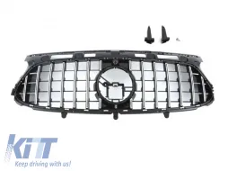 image-4-Chrome/black GT type grille suitable for Mercedes GLA H247 2020-2024 with A Design bumper