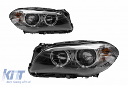 image-20-LCI type xenon headlight set suitable for BMW 5 Series F10 sedan, F11 touring 2010-2013 with black base for models with factory xenon headlights