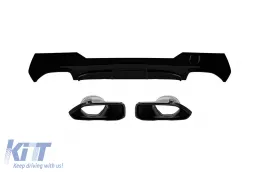 image-34-M Performance Design Design diffuser suitable for rear M bumper with black tips for BMW 4 Series G22 Coupe, G23 Convertible after 2020 -oo--oo-