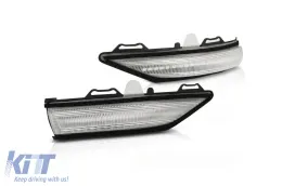 image-15-LED turn signals suitable for side mirrors on Ford Fiesta hatchback after 2017 with 3 or 5 doors, with chrome base