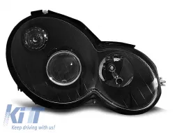 image-30-Tuning headlight set suitable for Mercedes C-Class Sport Coupe CL203 2000-2004 with black base, left and right