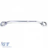 image-3-Aluminum front strut bar 3-piece polished for VW Golf 3 Cabrio 3 + 5 door Variant