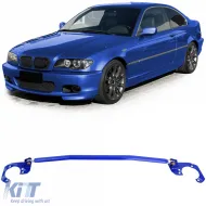 image-7-Aluminum strut bar blue adjustable fits BMW E46 6 cyl 320i 323i 325i 328i 330i