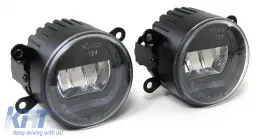image-50-Clear glass LED fog lights with daytime running light for Dacia Duster Logan Sandero