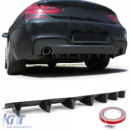 image-18-Universal rear bumper diffuser with 7 fins carbon look