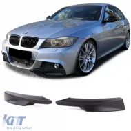 image-21-Front spoiler flaps splitter black matte fits for 3 Series BMW E90 E91 08-12