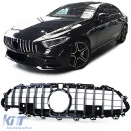 image-28-Sport grille chrome glossy black for Mercedes CLS C257 from 17