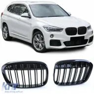 image-40-Sport double-slat performance gloss grille suitable for BMW X1 F48 14-19