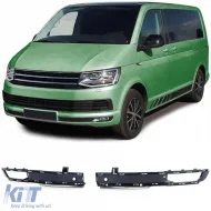 image-6-Fog light grille frame bumper black gloss for VW T6 15-19 with PDC