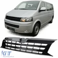 image-75-Radiator grille without emblem gloss black for VW Bus T5 Facelift 09-15
