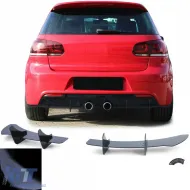 image-37-Sport rear diffuser splitter gloss black for VW Golf 6 R20 08-13