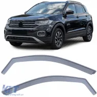 image-0-Wind deflector rain deflector wind protection black smoke for VW T-Cross 2018-2023