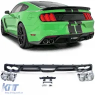 image-38-Rear diffuser Shelby GT350 look + dual tailpipes for Ford Mustang 6 14-17