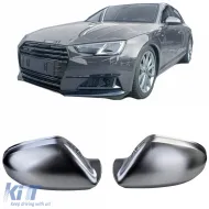image-15-Mirror caps silver matt for replacement for Audi A6 4G 11-18 with lane assist