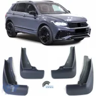image-77-Mud flap set front and rear black for VW Tiguan with R-Line 20-23