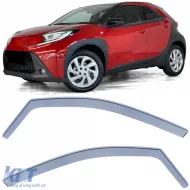 image-12-Wind deflector rain deflector wind protection black smoke for Toyota Aygo X from 21