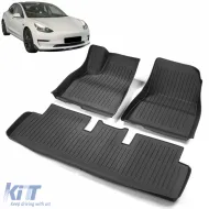 image-45-3D Floor Mats Black PREMIUM LINE suitable for Tesla Model 3 2017-2023