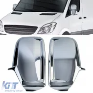 image-20-Chrome mirror cap set for Mercedes Sprinter W906 and VW Crafter 2E 2006-2018