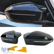 image-21-Mirror cap set for replacement Gloss Black fits 5 Series BMW G60 G61 from 2023