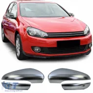 image-22-Mirror Caps Aluminum Look Matte Mirror Covers 4-piece for VW Golf 6 2008-2012