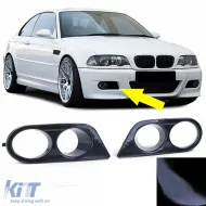 image-8-Fog light covers bumper black gloss suitable for 3 Series BMW E46