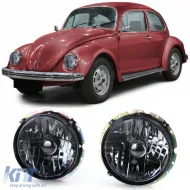 image-25-Clear glass headlights black smoke H4 pair for VW Beetle + Convertible from 73