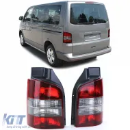 image-10-Tail lights red black pair for VW T5 Bus + Transporter with tailgate 03-09
