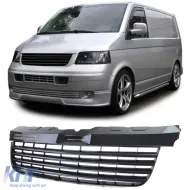 image-31-Radiator grille without emblem, gloss black, suitable for VW Bus T5 03-09 Transporter