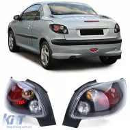 image-12-Clear glass tail lights black for Peugeot 206 CC Coupe Cabrio 00-08