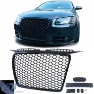 image-41-Honeycomb radiator grille without emblem gloss black suitable for Audi A3 8P 05-08