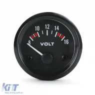 image-62-Volt gauge additional auxiliary instrument universal 52mm with holder youngtimer retro