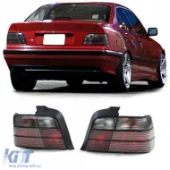 image-22-Tail light set black smoke fits 3 Series BMW E36 sedan 1990-1998